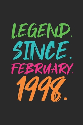 Legend Since February 1998: Birthday Gift Idea for Women And Men - Graph Ruled Notebook / Journal (6" X 9" - 5 X 5 Graph Ruled)