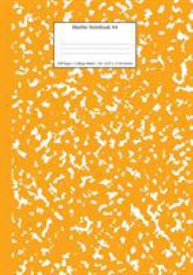 Marble Notebook A4: Orange Marble College Ruled... 1989387772 Book Cover