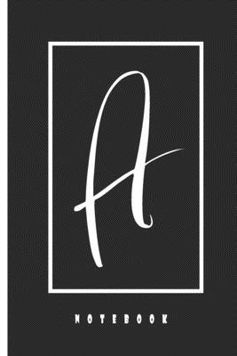 A | Monogram Initial Notebook: Lined Notebook / Journal Gift, 110 Pages, 6x9, Soft Cover, Matte Finish