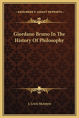Giordano Bruno In The History Of Philosophy 1169200540 Book Cover