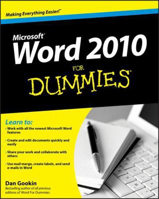 Word 2010 For Dummies 0470487720 Book Cover