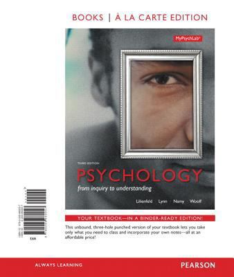 Psychology: From Inquiry to Understanding -- Bo... 0205960057 Book Cover