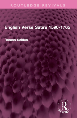 English Verse Satire 1590-1765 1032527455 Book Cover