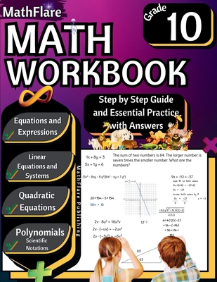 MathFlare - Math Workbook 10th Grade: Math Work... B0D2J6XX5W Book Cover