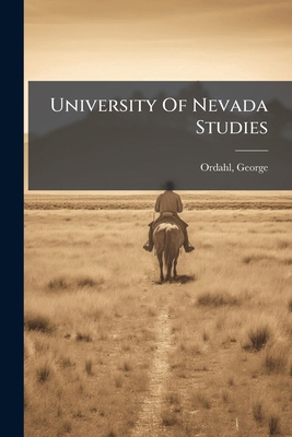 University Of Nevada Studies 1247123758 Book Cover