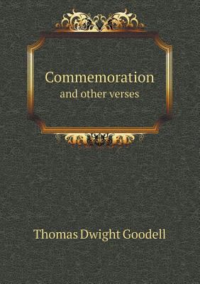 Commemoration and Other Verses 5518650930 Book Cover