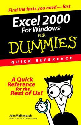 Excel 2000 for Windows For Dummies Quick Reference 0764504479 Book Cover