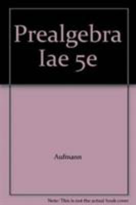 Prealgebra Iae 5e 0618966811 Book Cover