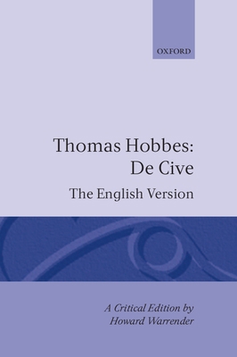 de Cive: The English Version 0198246234 Book Cover