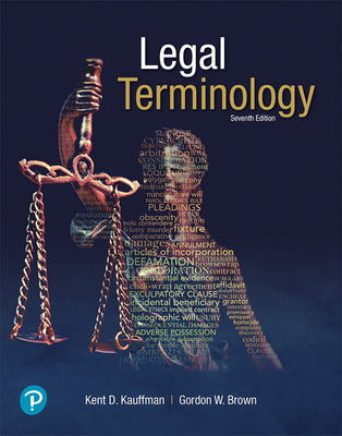 Legal Terminology 0134849221 Book Cover