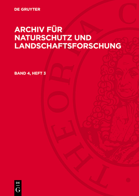 Archiv Für Naturschutz Und Landschaftsforschung... [German] 3112776909 Book Cover