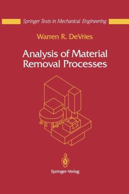 Analysis of Material Removal Processes 1461287596 Book Cover