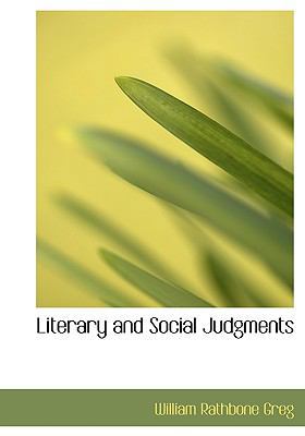 Literary and Social Judgments 1117242706 Book Cover