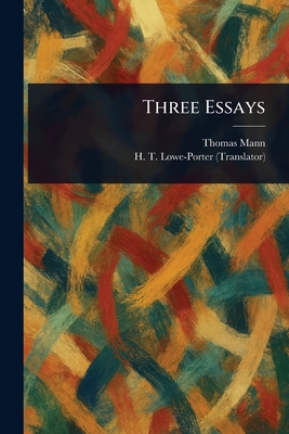 Three Essays 1025249496 Book Cover