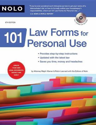 101 Law Forms for Personal Use (Book & CD-Rom) 1413307124 Book Cover