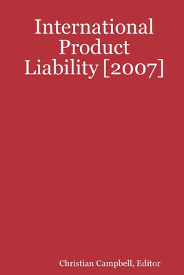 International Product Liability [2007] 1435702255 Book Cover