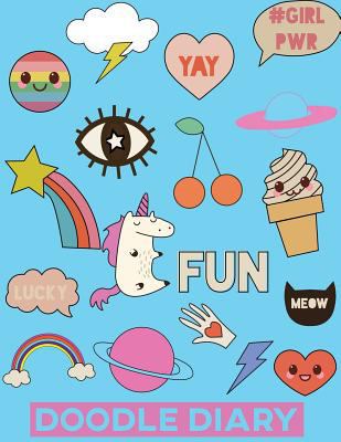 Doodle Diary: Cute Blue Random Doodles Drawings 1790281865 Book Cover