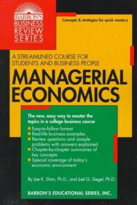 Managerial Economics (Barron's Business Review ... 0764101706 Book Cover