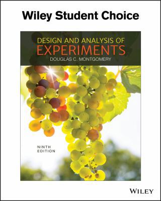 Design and Analysis of Experiments 1119113474 Book Cover