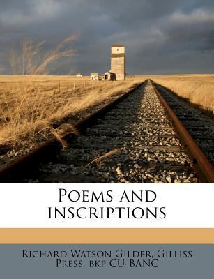 Poems and Inscriptions 1179990129 Book Cover