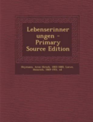 Lebenserinnerungen - Primary Source Edition [German] 1294724878 Book Cover
