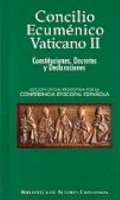 Concilio ecuménico Vaticano II: Constituciones.... [Spanish] 847914081X Book Cover