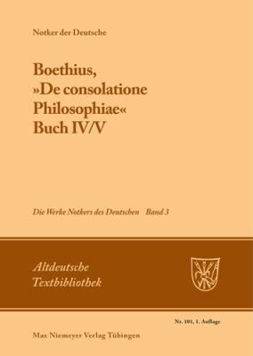 Boethius, »De consolatione Philosophiae«: Buch ... [German] 3484202017 Book Cover