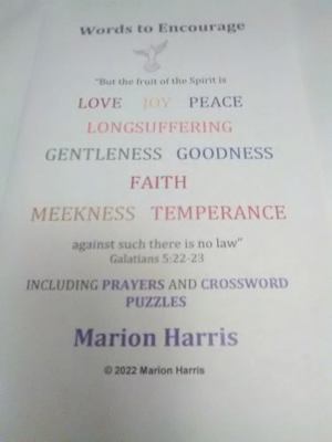 Paperback Words to Encourage Including Prayers and Crossword Puzzles Book