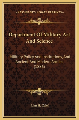 Department Of Military Art And Science: Militar... 1169304869 Book Cover