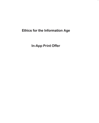 Ethics for the Information Age -- Print Offer [... 0135218012 Book Cover