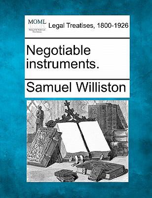 Negotiable Instruments. 1240089996 Book Cover