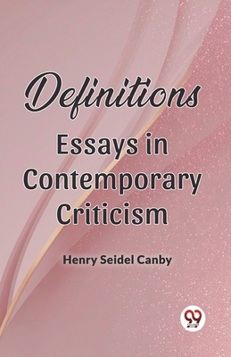 Definitions Essays In Contemporary Criticism 9361155938 Book Cover