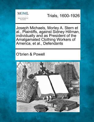 Joseph Michaels, Morley A. Stern et al., Plaint... 1275503454 Book Cover