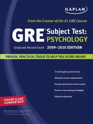 Kaplan GRE Exam Subject Test: Psychology 1419553062 Book Cover