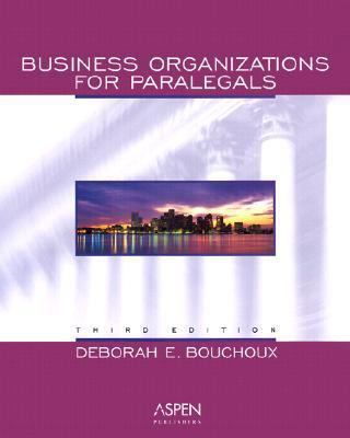 Business Organizations for Paralegals 0735539707 Book Cover