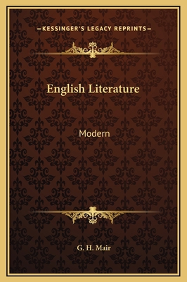 English Literature: Modern 1169268366 Book Cover