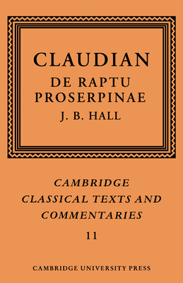 Claudian: de Raptu Proserpinae 0521609305 Book Cover
