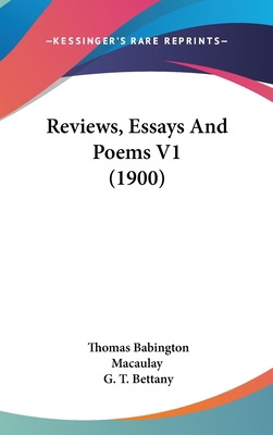 Reviews, Essays And Poems V1 (1900) 1436601207 Book Cover