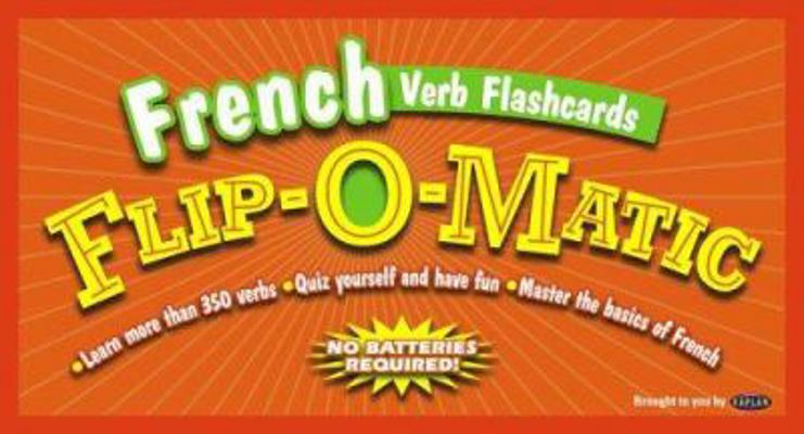 Kaplan French Verb Flashcards Flip-O-Matic (Fre... [French] 0743271424 Book Cover