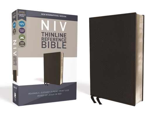 NIV, Thinline Reference Bible, Premium Bonded L... 0310449715 Book Cover
