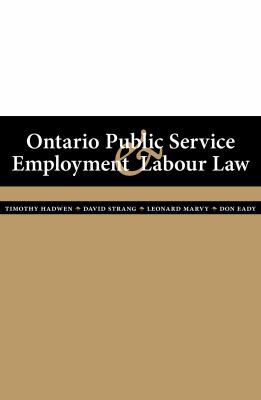 Ontario Public Service Employment and Labour Law 1552210839 Book Cover