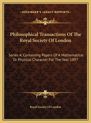 Philosophical Transactions Of The Royal Society... 1169770304 Book Cover