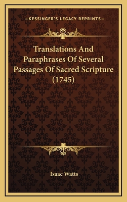 Translations And Paraphrases Of Several Passage... 1168980801 Book Cover