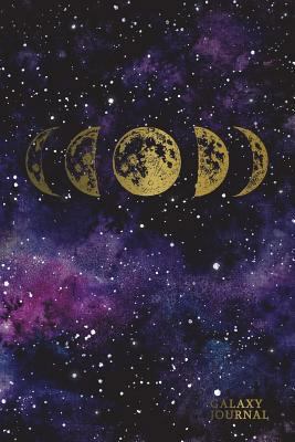 Galaxy Journal: Dot Grid Gold Moon Phases Composition Notebook for Note Taking, Journaling, Doodling, School or Work | Pocket (6 x 9) Soft Matte Cover (Galaxy Notebooks)