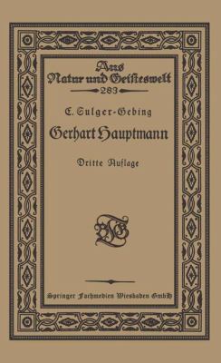 Gerhart Hauptmann [German] 3663154114 Book Cover