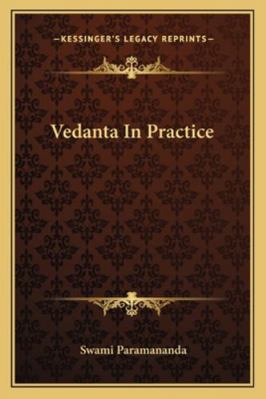 Vedanta In Practice 116292313X Book Cover
