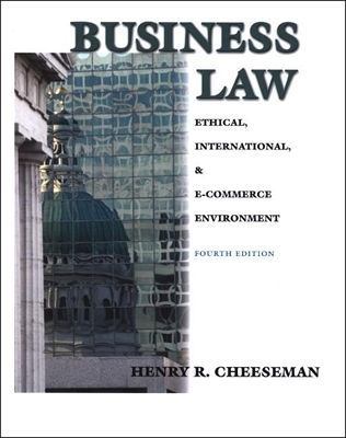 Business Law: Ethical, International and E-Comm... 0130879134 Book Cover