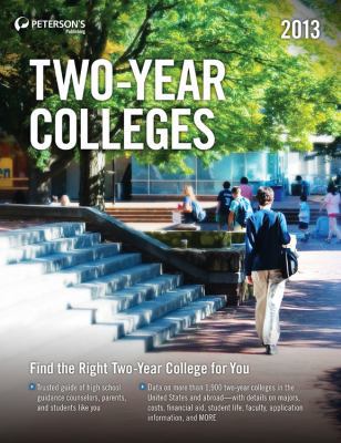 Peterson's Two-Year Colleges 2013 B00CVDNV50 Book Cover