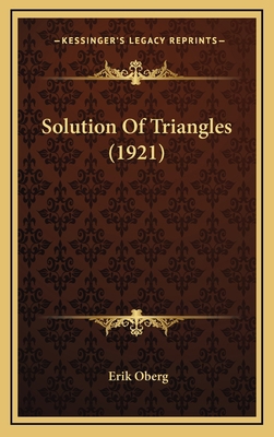 Solution of Triangles (1921) 1164958313 Book Cover