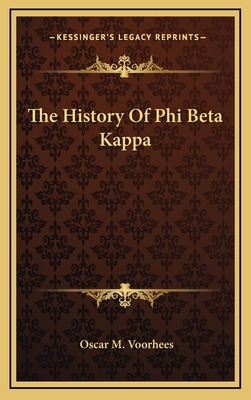 The History Of Phi Beta Kappa 1164510533 Book Cover